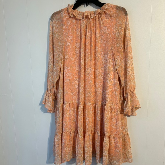 Est.‎ 1946 Floral Tiered Ruffle Neck Long Sleeve Dress Women's Size L - Picture 7 of 8